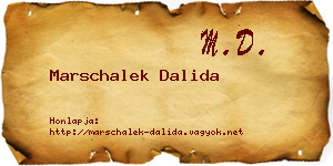 Marschalek Dalida névjegykártya